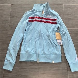 Phillies powder blue and maroon zip up.